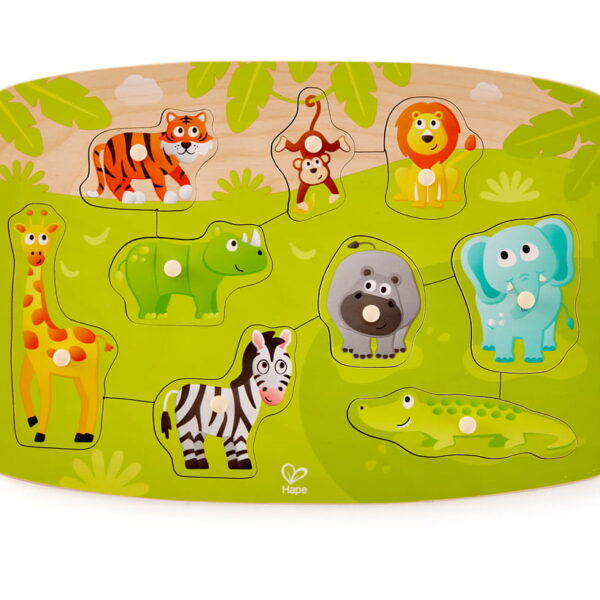 Dzsungel Állatos Fogantyús Kirakó 24hó+