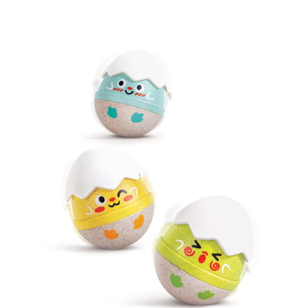 Mosolygó Tojás Csörgő Szett – 3 db 0hó+